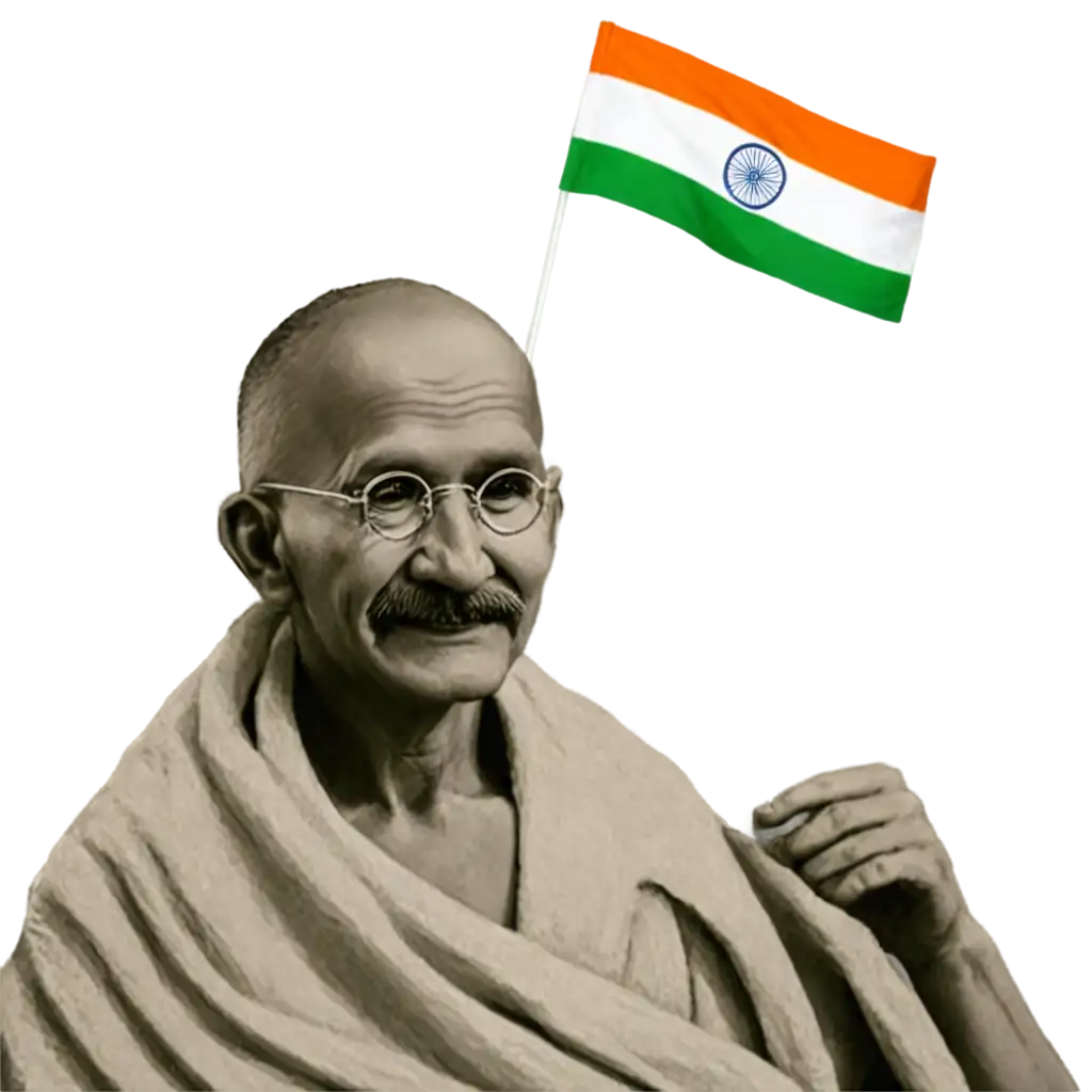 Vibrant-Gandhi-Ji-PNG-Image-with-2024-Flag-for-Enhanced-Visual-Impact