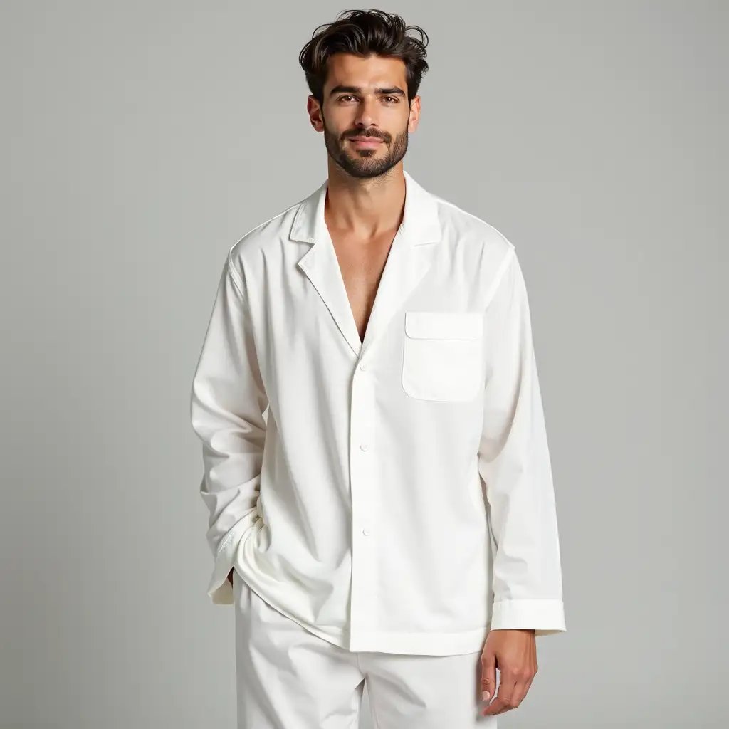 Fashionable-Man-in-White-Pajama-Mockup