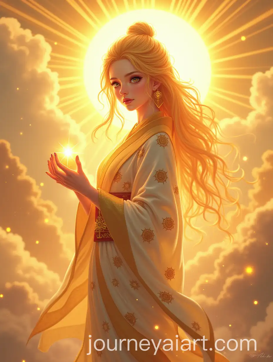 Amaterasu-Japanese-Sun-Goddess-Depicted-in-Radiant-Kimono