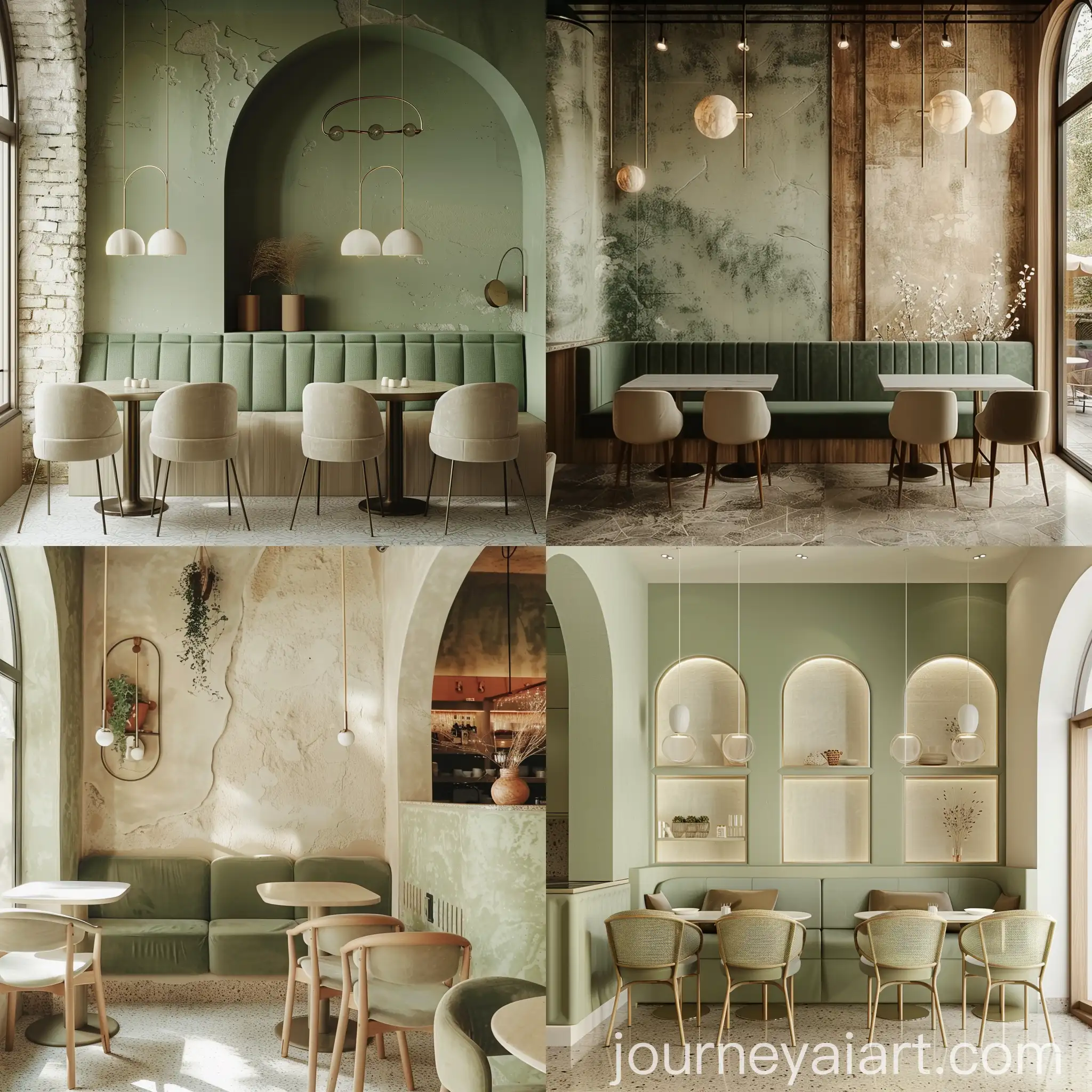 Elegant-Minimalistic-Cafe-Interior-in-Green-and-Beige-Tones
