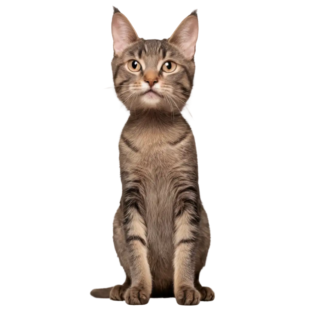 Dynamic-Cat-Standing-Still-in-PNG-Format-Capturing-Playful-Motion-in-a-Static-Image