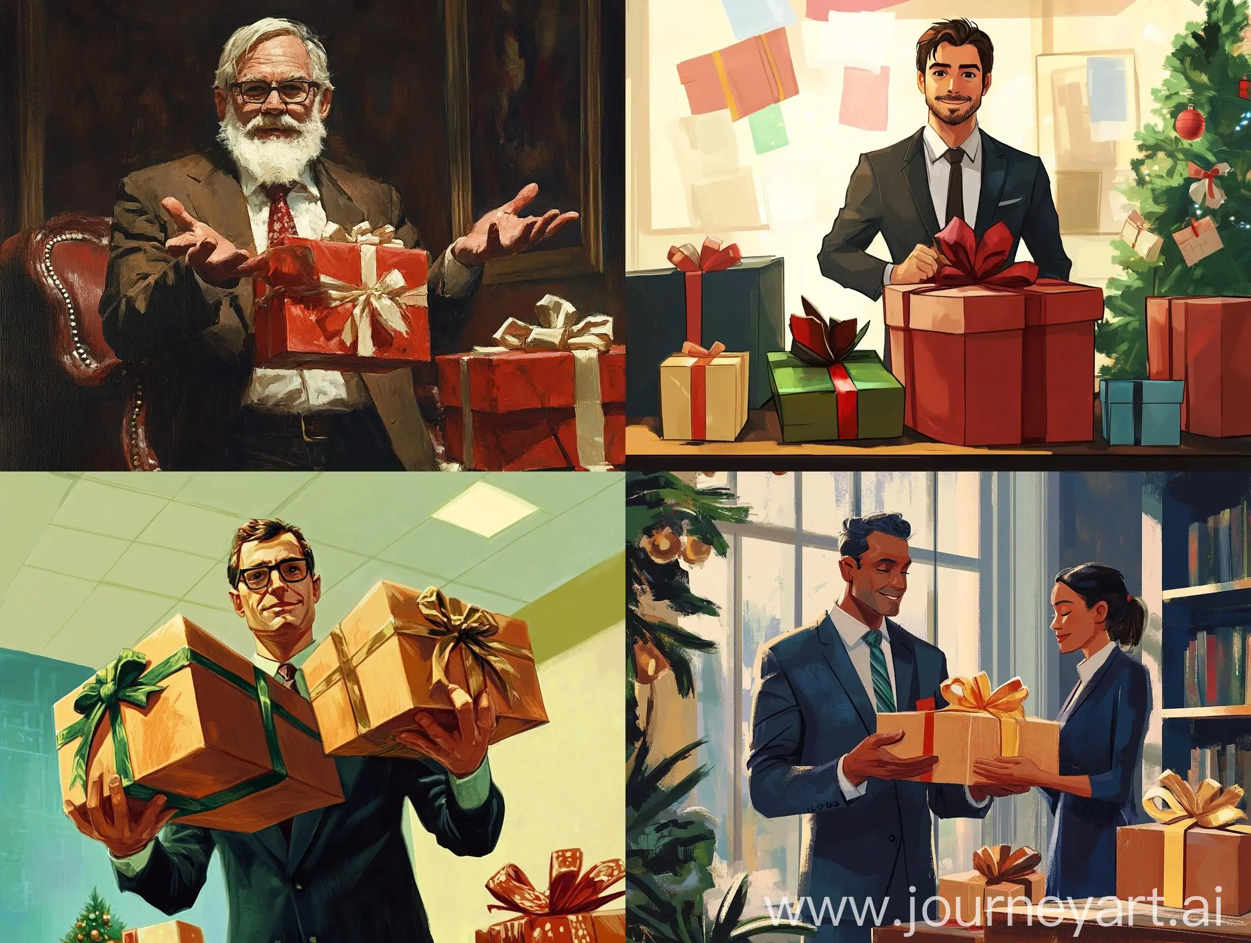 Generous-Boss-Distributing-Gifts-to-Employees