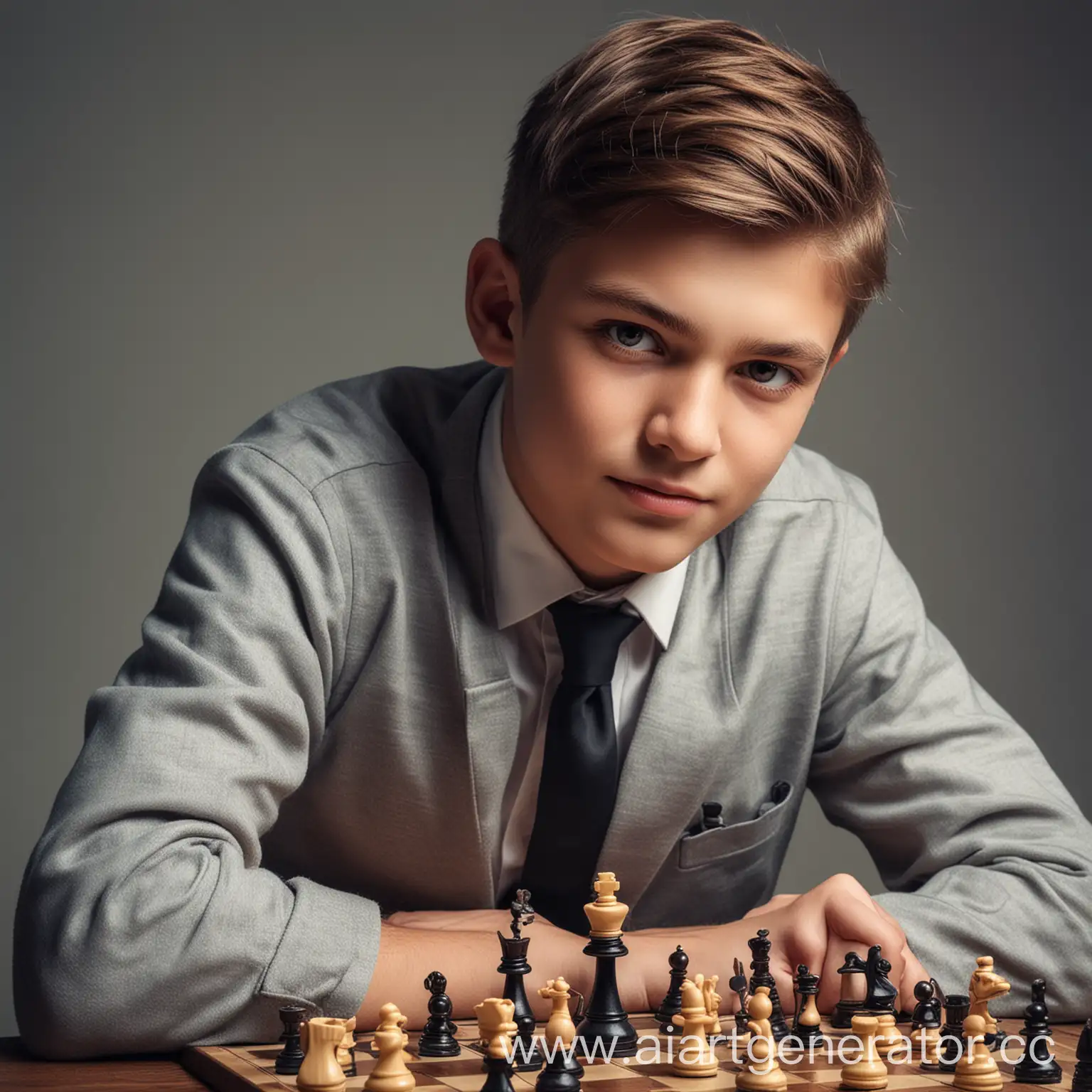 Young-Boy-Engaged-in-Intense-Chess-Game