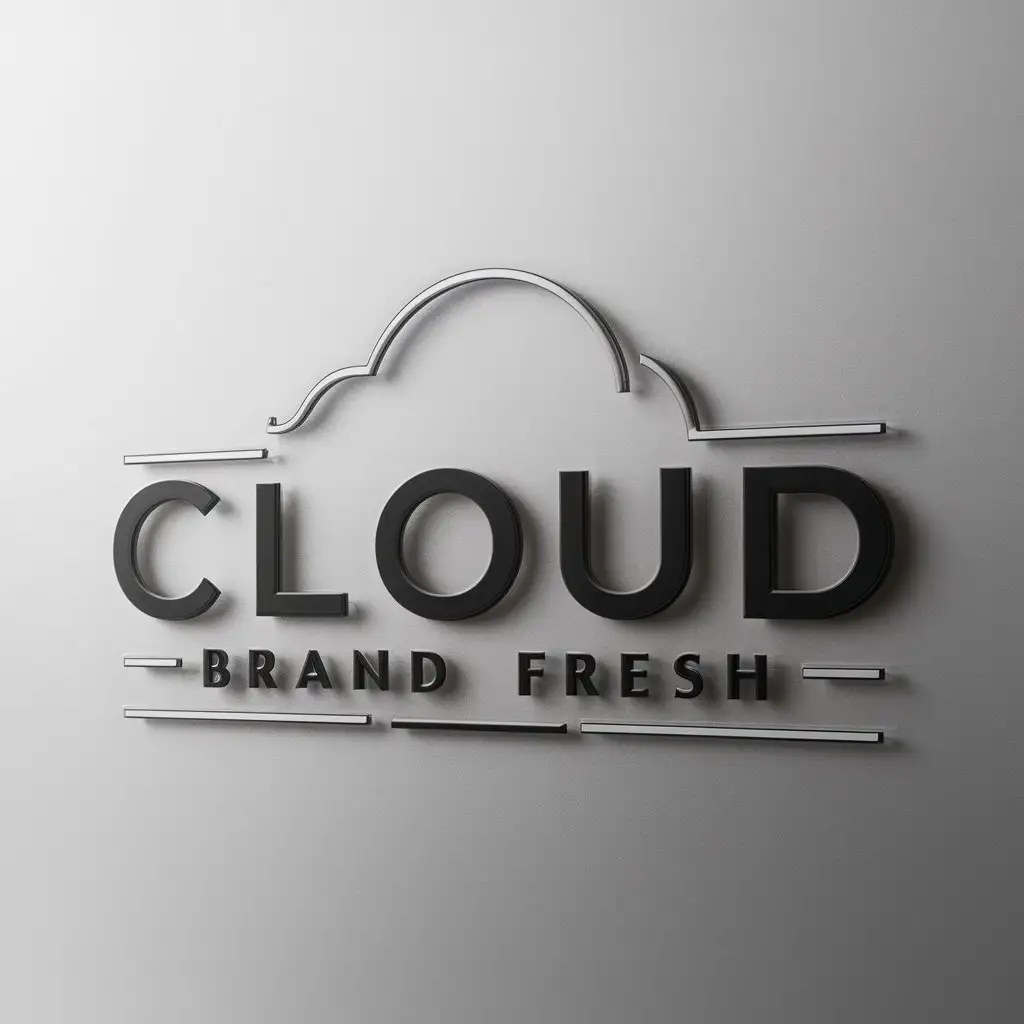 a logo design,with the text "cloud brand fresh", main symbol:cloud brand fresh,Moderate,be used in food industry,clear background