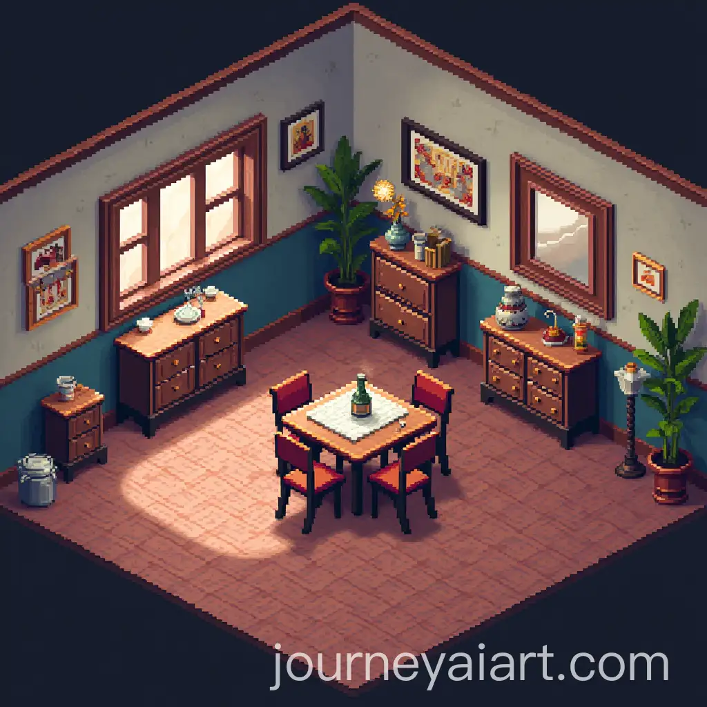 Cozy-Pixel-Art-Dining-Room-in-16Bit-TopDown-Video-Game-Style