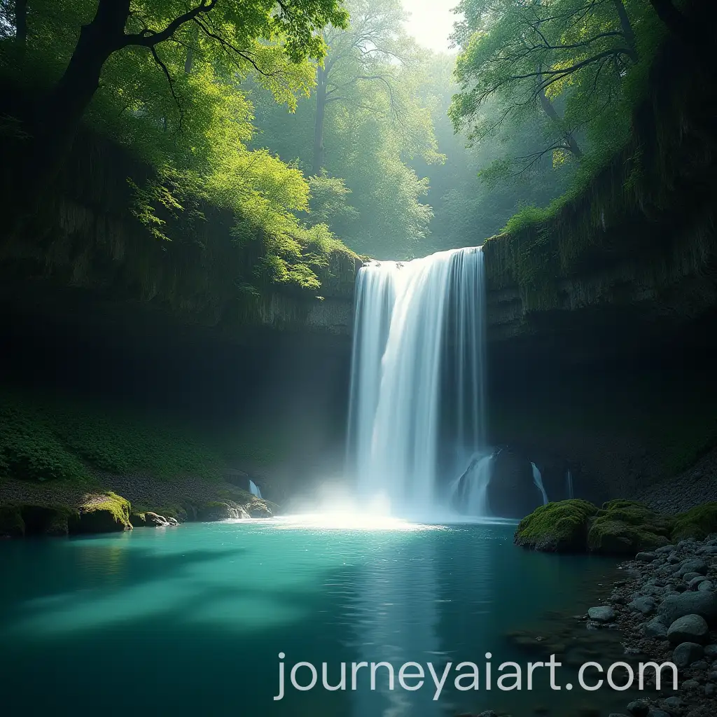 Serene-Waterfall-Landscape-in-Nature