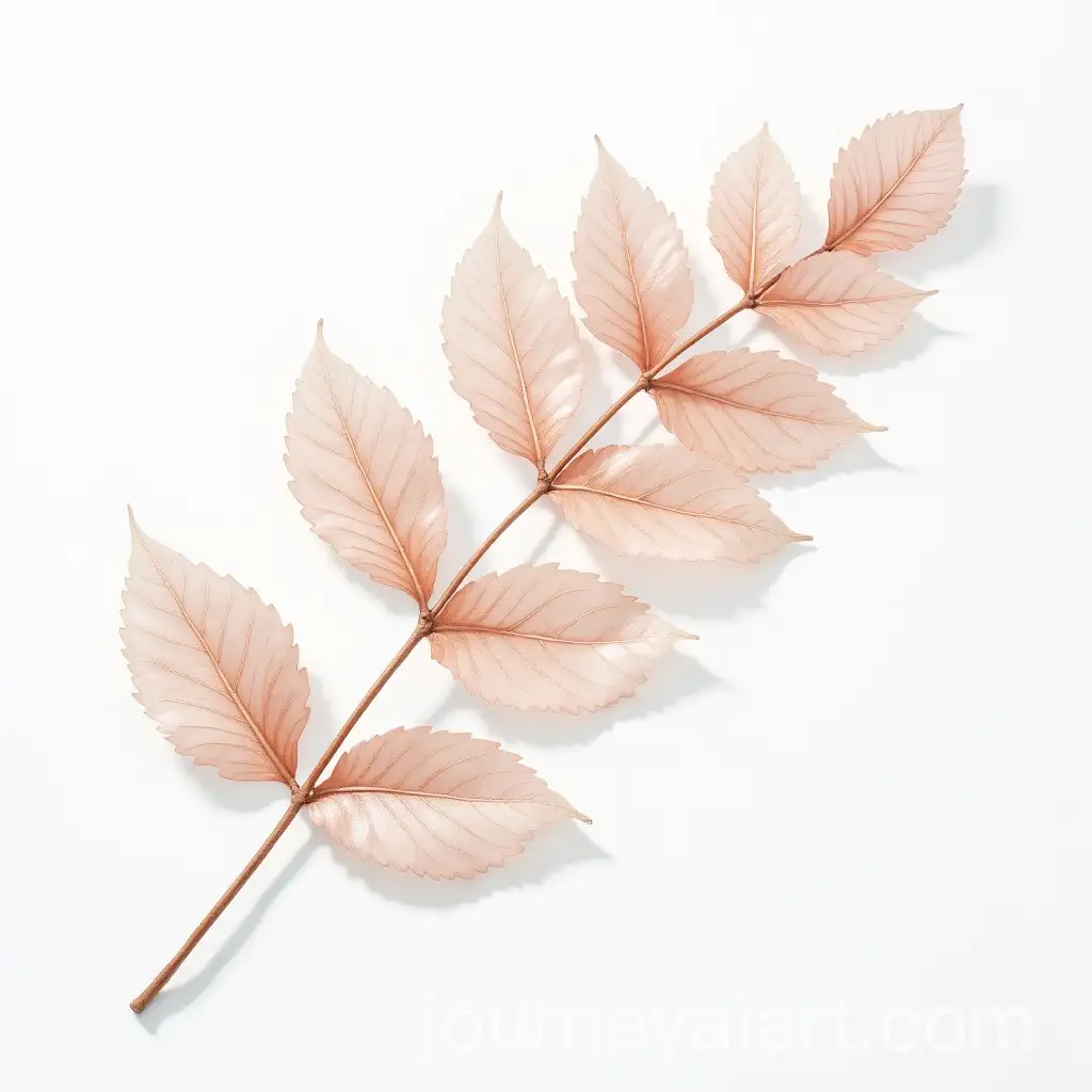 Delicate-Rose-Gold-Skeleton-Leaves-on-Minimalist-White-Background