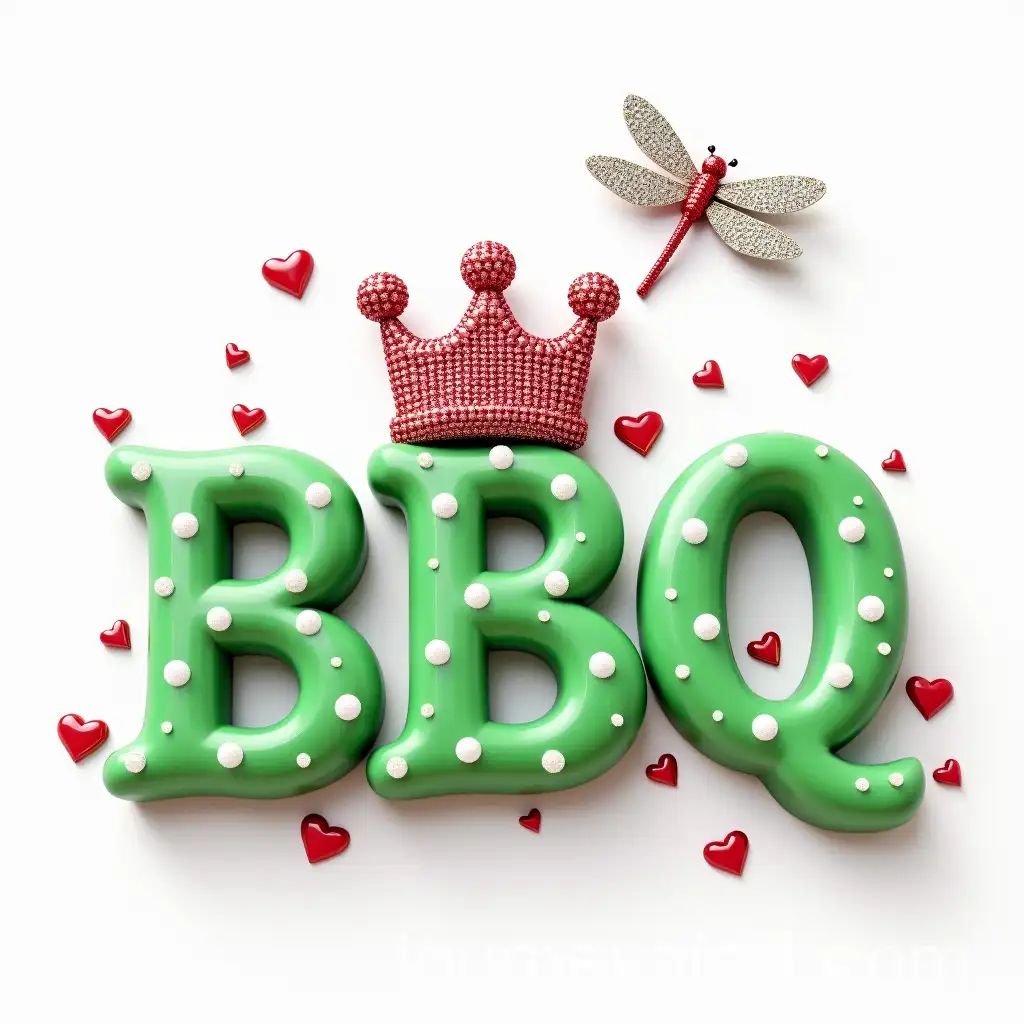 Luxurious-BBQ-Typography-with-Diamond-Crown-and-Dragonfly