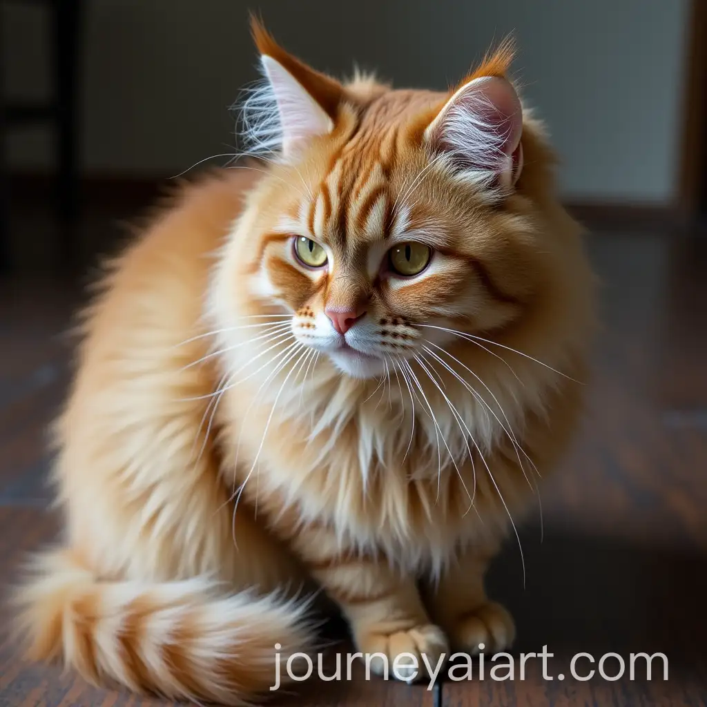 Fluffy-LongHaired-Cat-Posing-Gracefully