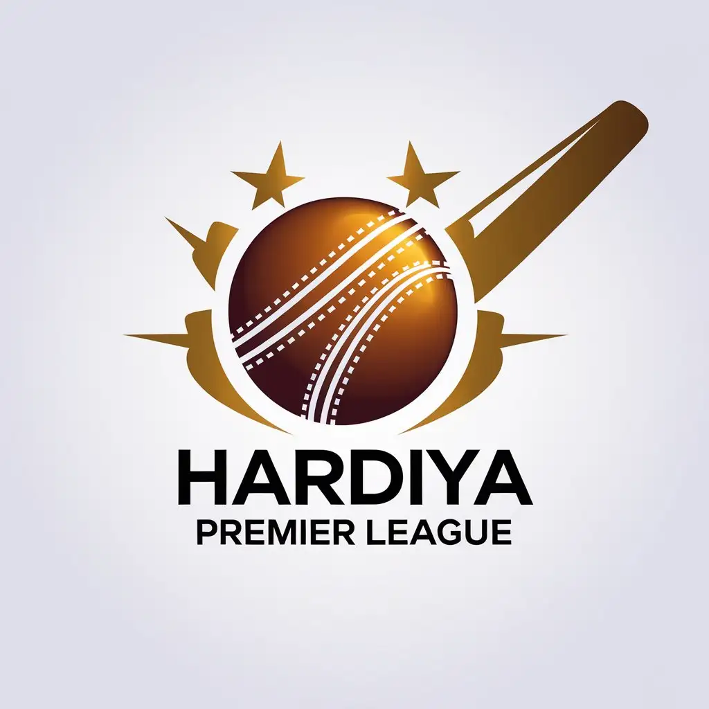 LOGO Design for Hardiya Premier League Minimalistic Cricket Symbol for Sports Fitness Industry