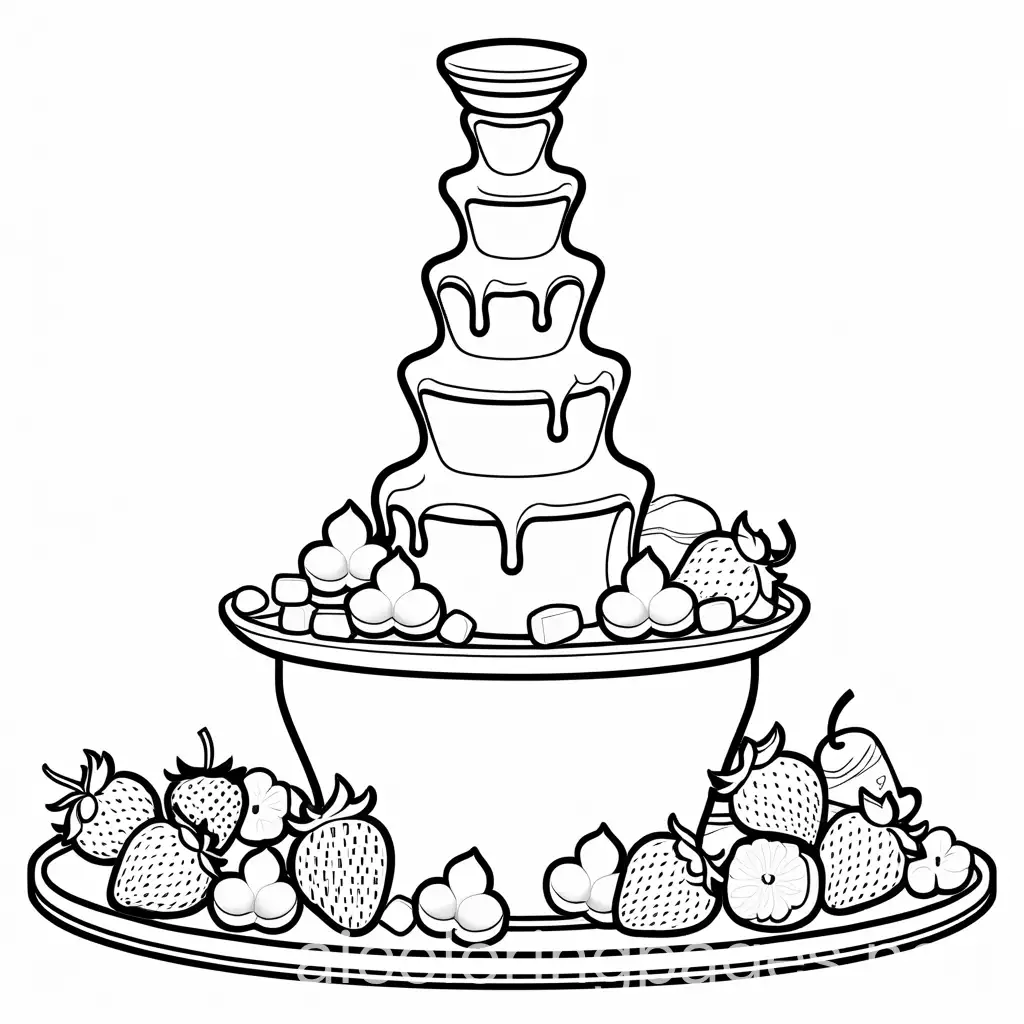 Chocolate-Fountain-with-Strawberries-and-Marshmallows-for-Kids-Coloring-Page