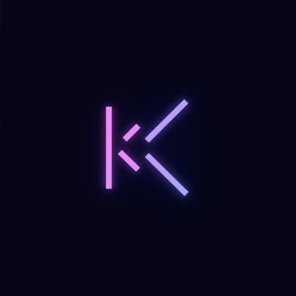 Designing a logo for a company called Kriya toonz Private Limited< I want the alphabet based logo, professional, edgy, use gradients of Purple, Blue and Black on the logo