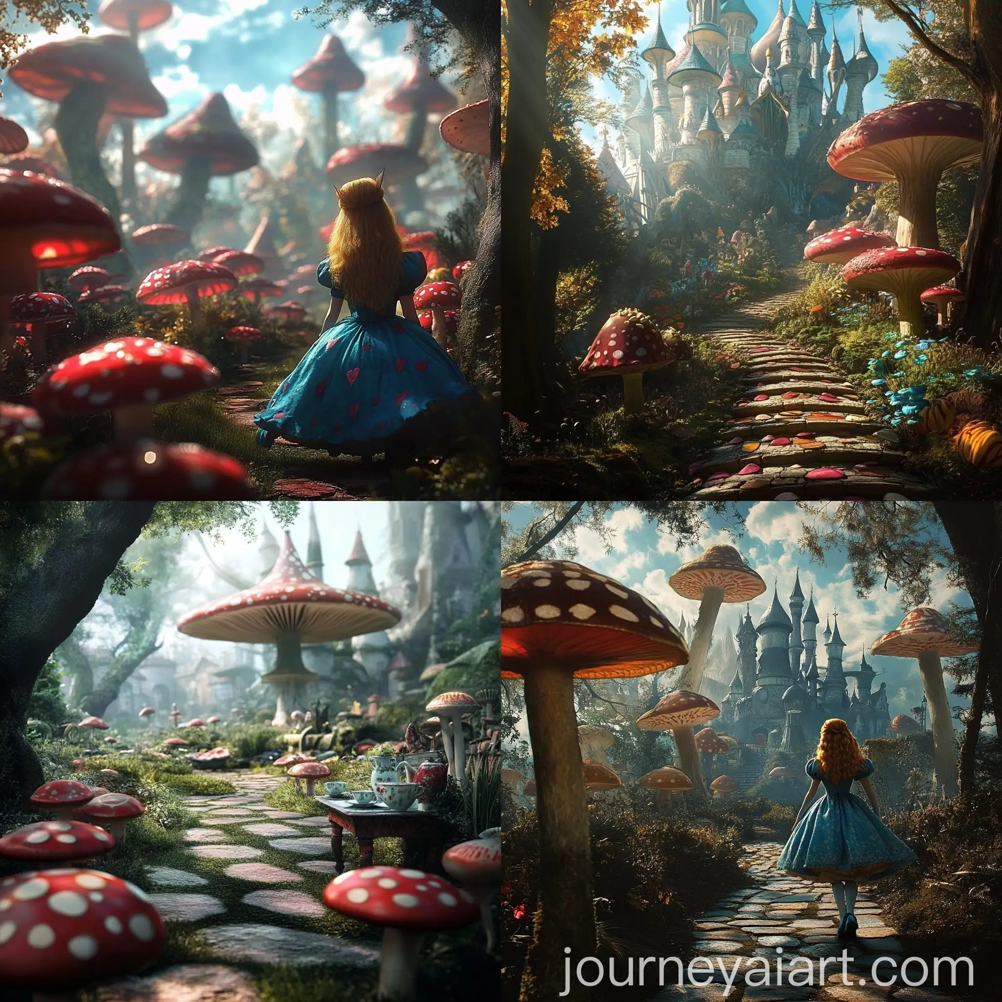 Alice-in-Wonderland-Fantasy-Background-with-Vibrant-Colors-and-Unique-Characters