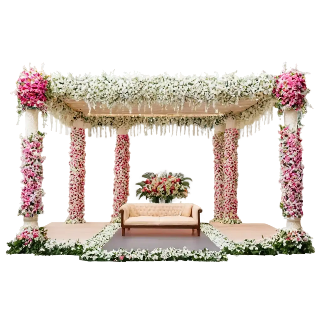 Stunning-Floral-Mandap-PNG-A-Perfect-Choice-for-Indian-Wedding-Decor