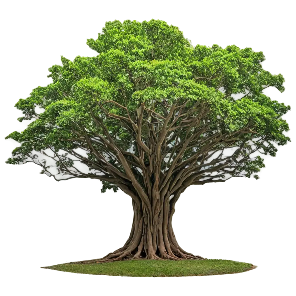 Giant Banyan tree on a ground