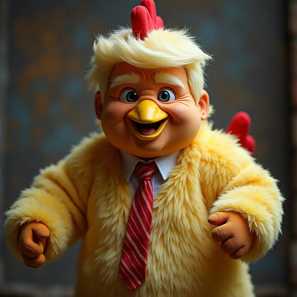 Donald-Trump-Dressed-in-a-Chicken-Costume-for-Promotion