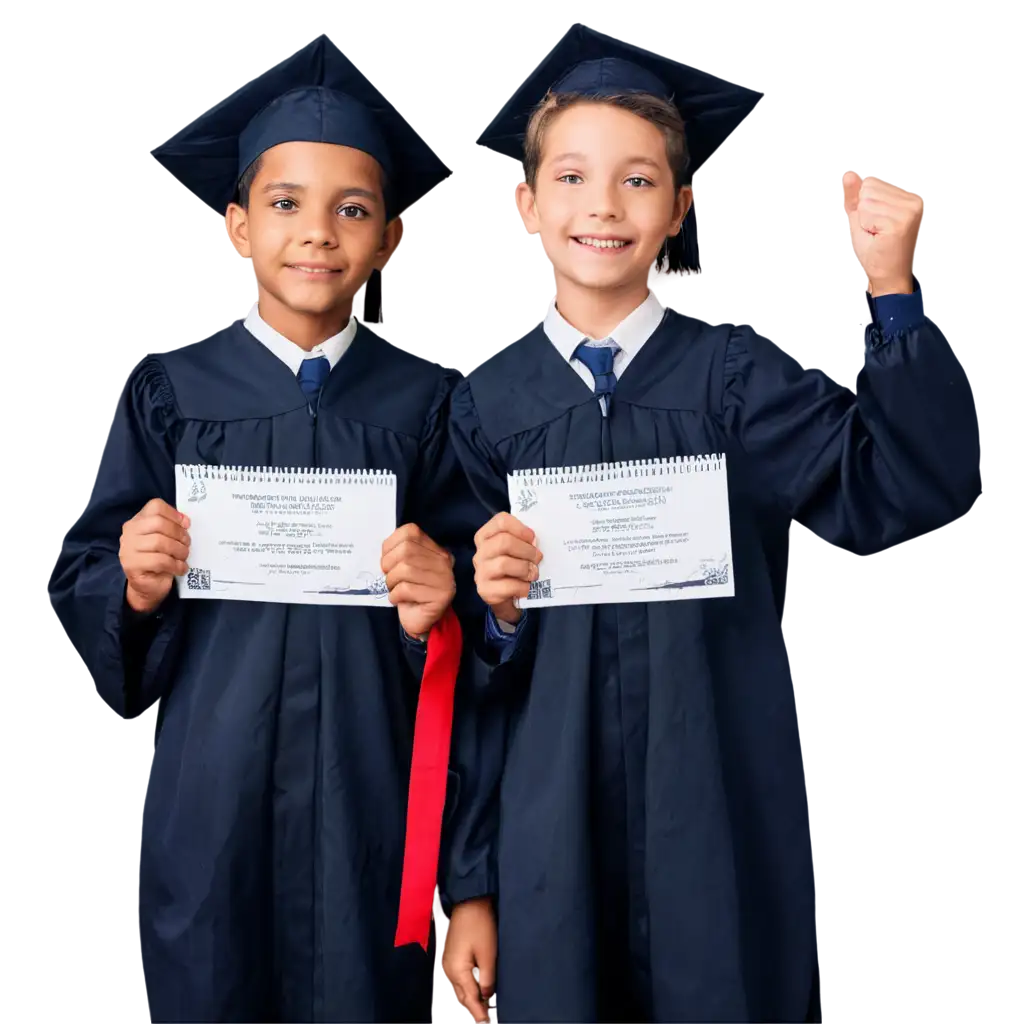 Hope-Future-and-Inclusion-PNG-Image-of-Two-Black-Kids-and-One-White-Holding-a-Diploma