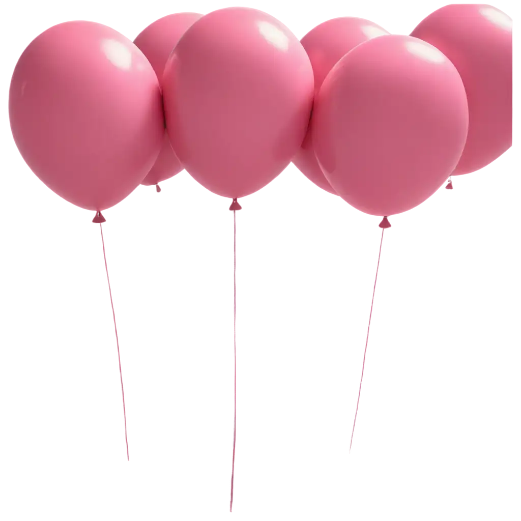 Vivid-3D-Pink-Balloons-PNG-Image-Captivating-Digital-Artwork