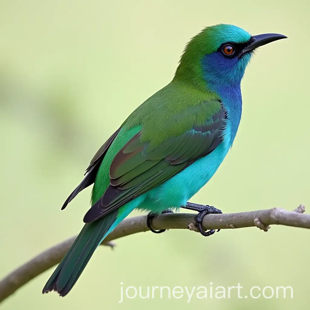 Vibrant-Turquoise-Tanager-Bird-in-Nature
