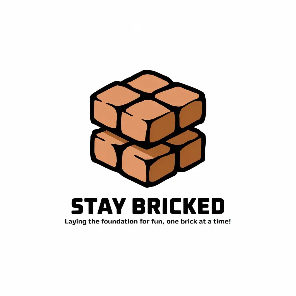 LOGO Design for Stay Bricked Stone Brick Symbol with Gaming Studio Theme