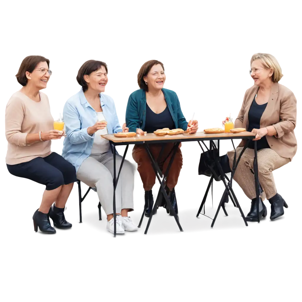 Group-of-Eight-Teachers-Enjoying-Empanadas-and-Corn-Juice-PNG-Image-of-Delicious-Shared-Moments