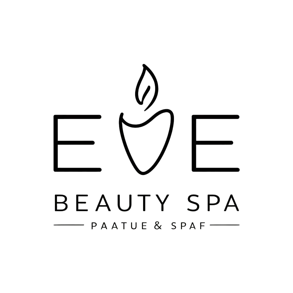 a vector logo design,with the text "EVE", main symbol:candle in one line,Minimalistic,be used in Beauty Spa industry,clear background