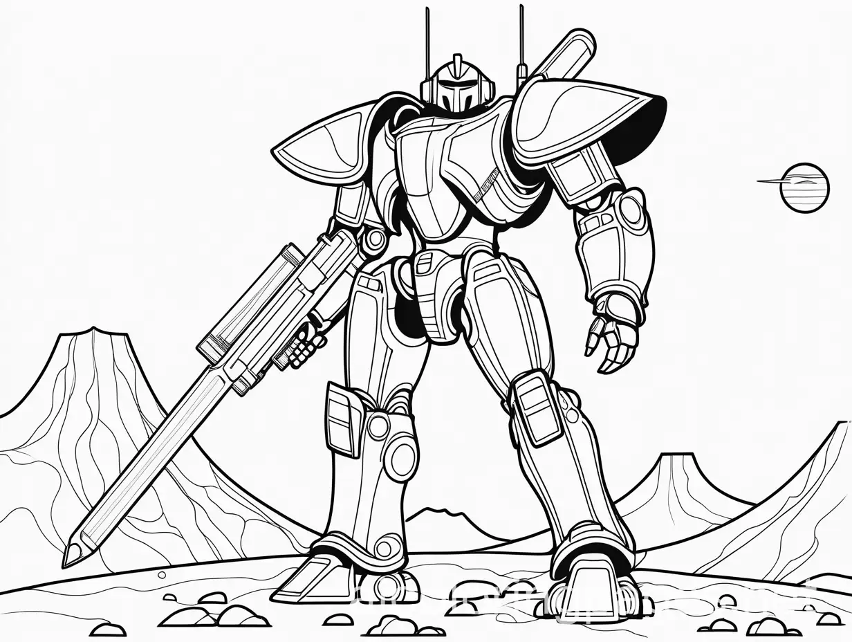 Giant-Medieval-Knight-Robot-Ready-for-Battle-in-Space