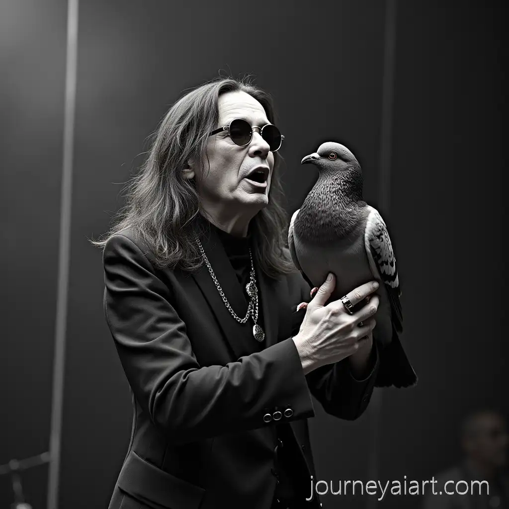Ozzy-Osbourne-PerformingOzzy-Osbourne-performance-with-Pigeon-on-Stage
