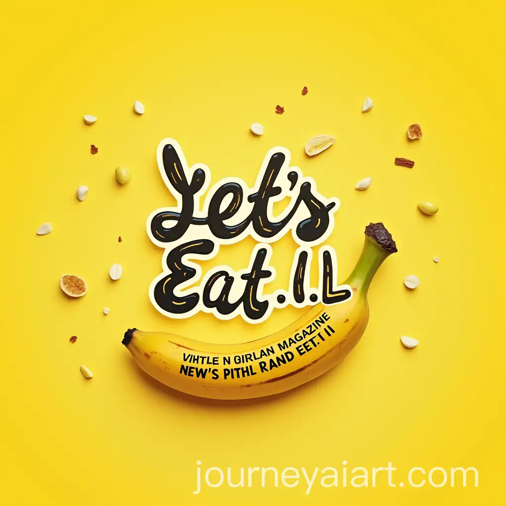 Food-Magazine-and-Event-Lets-EatAI-Image-Prompt-Expansion-Featuring-Vibrant-Banana-Yellow-Theme