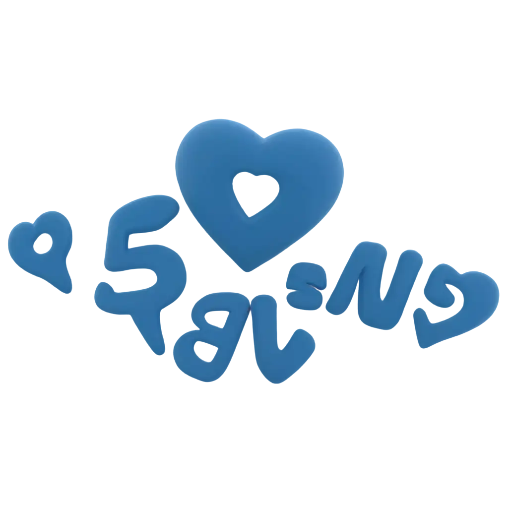 3D-Blue-Heart-with-Number-55-PNG-Vibrant-Digital-Art-for-Creative-Projects