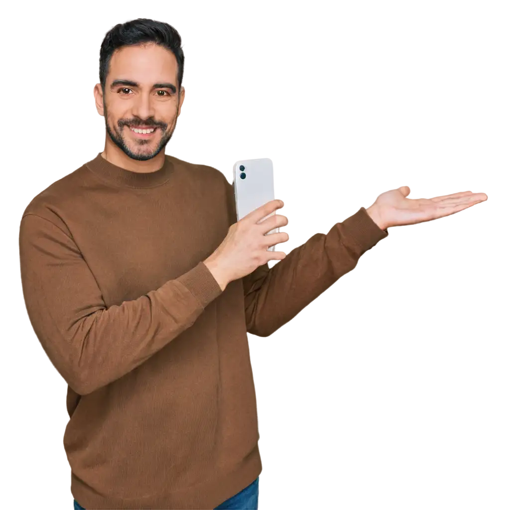 A-Man-Holding-a-Phone-PNG-Image-for-HighQuality-Digital-Use