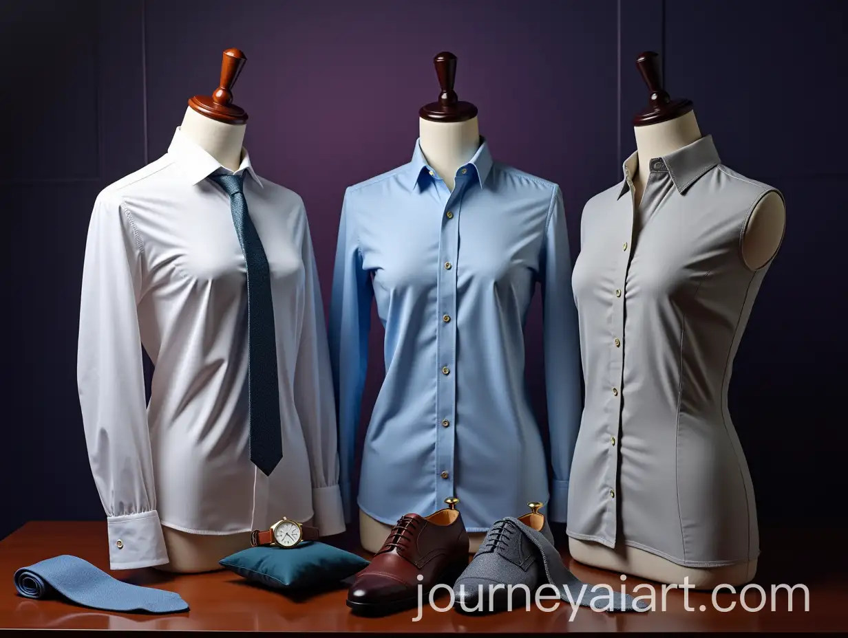 Elegant-Mannequins-Displaying-Luxury-Formal-Shirts-and-Accessories