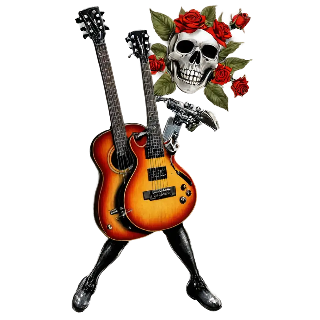 Guns-and-Roses-PNG-Stunning-Artwork-Featuring-Guitars-and-Skulls-for-Creative-Projects