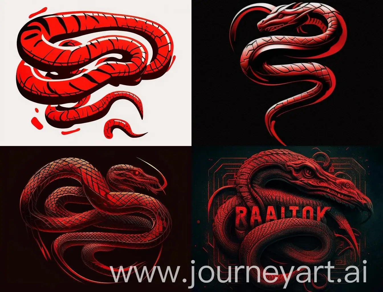 Abstract-Red-Snake-Logo-with-ECRT-Design-Element