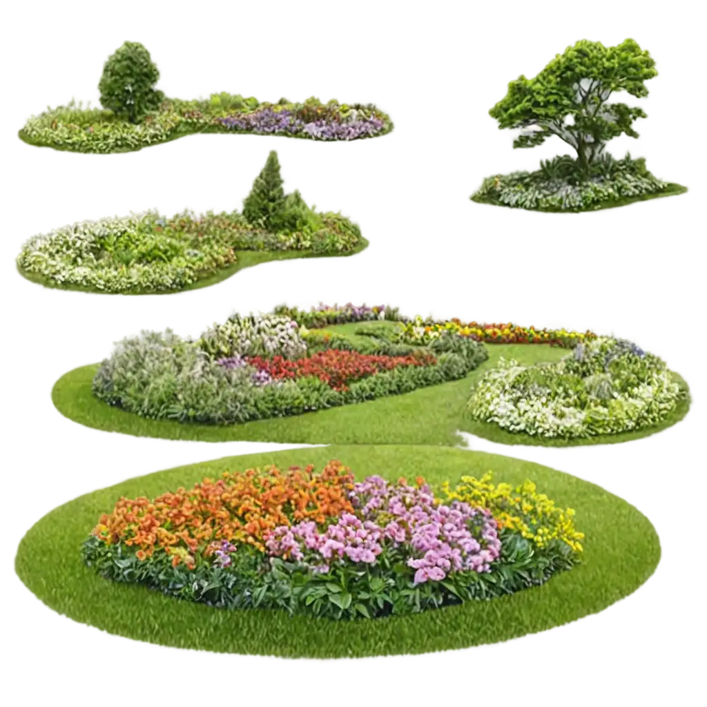 Vibrant-Garden-of-Flowers-PNG-Image-for-Creative-Projects