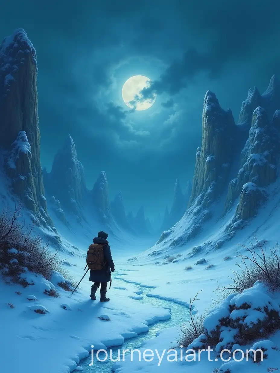 Frozen-World-Lonely-Traveler-in-a-Snowy-Landscape