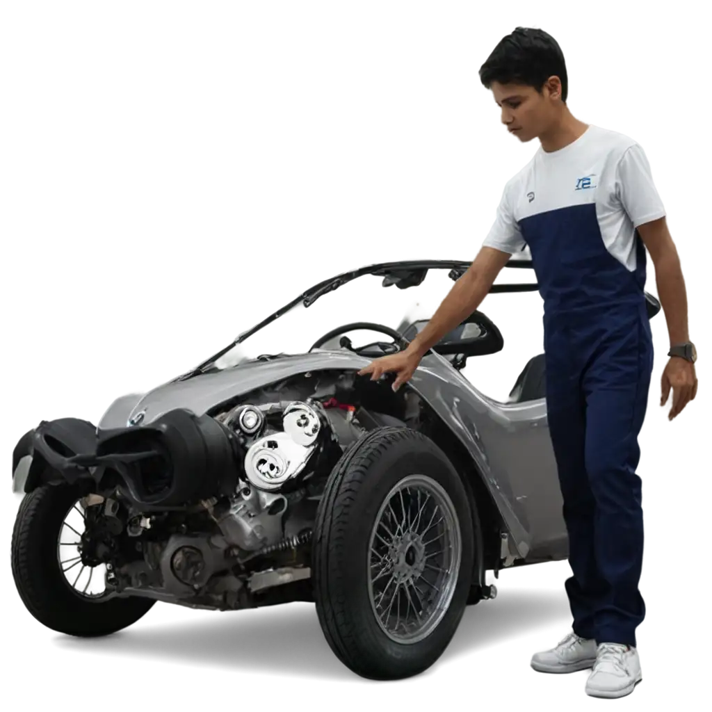 ITI AUTOMOBILE STUDENT WORKS IN TECHNICAL AREA