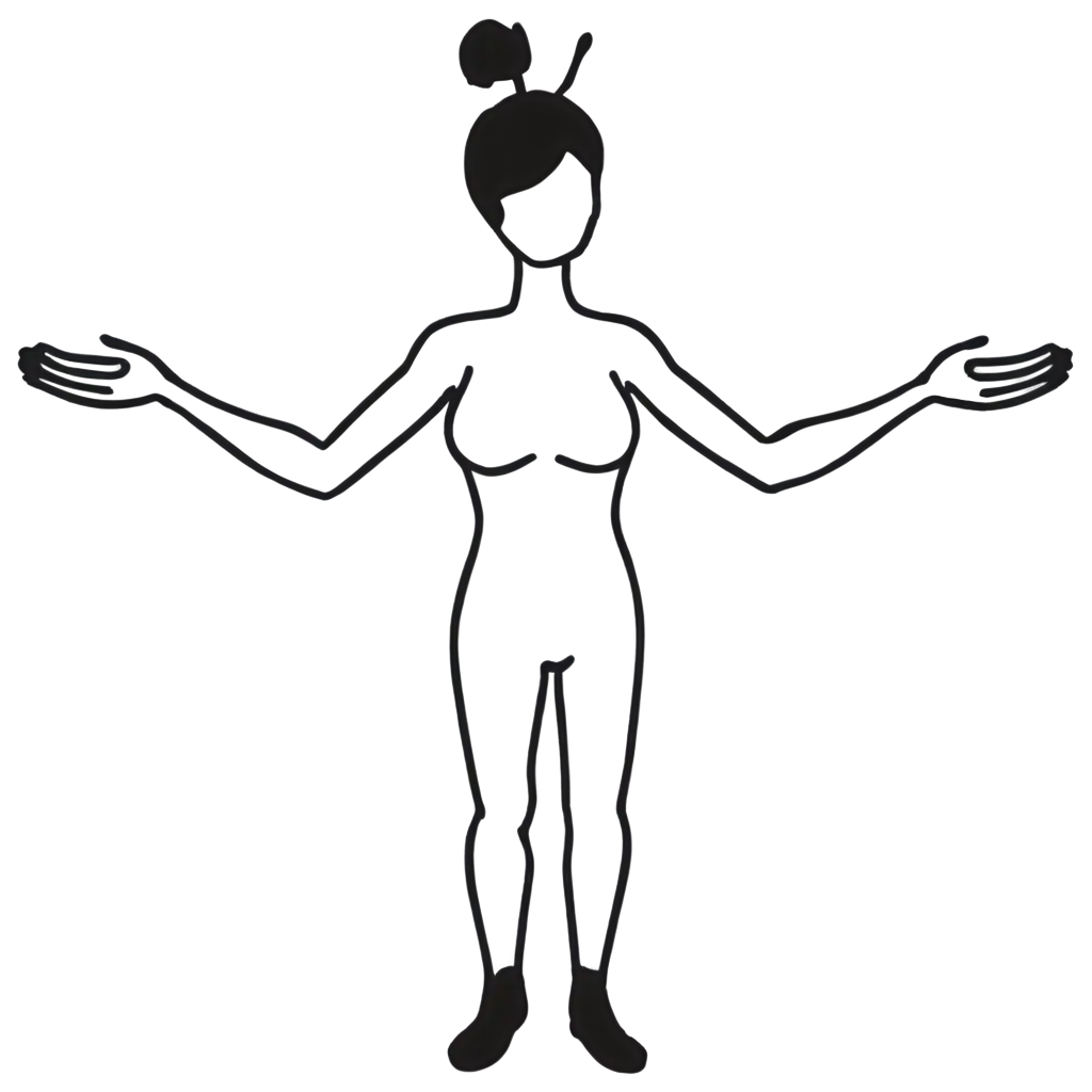 Outline of a mother representing protien with her arms