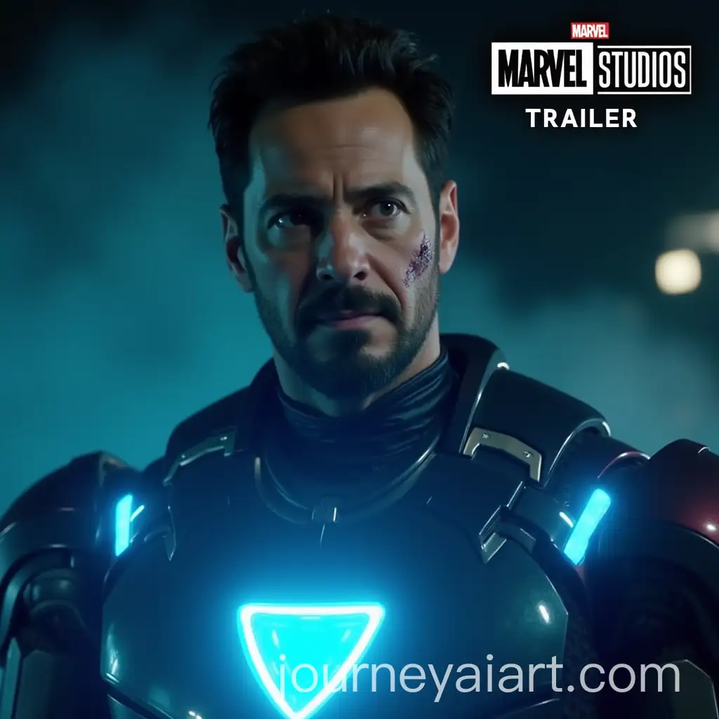 Futuristic-Iron-Man-in-Glowing-Armor-with-Arc-Reactor-and-Dramatic-Lighting