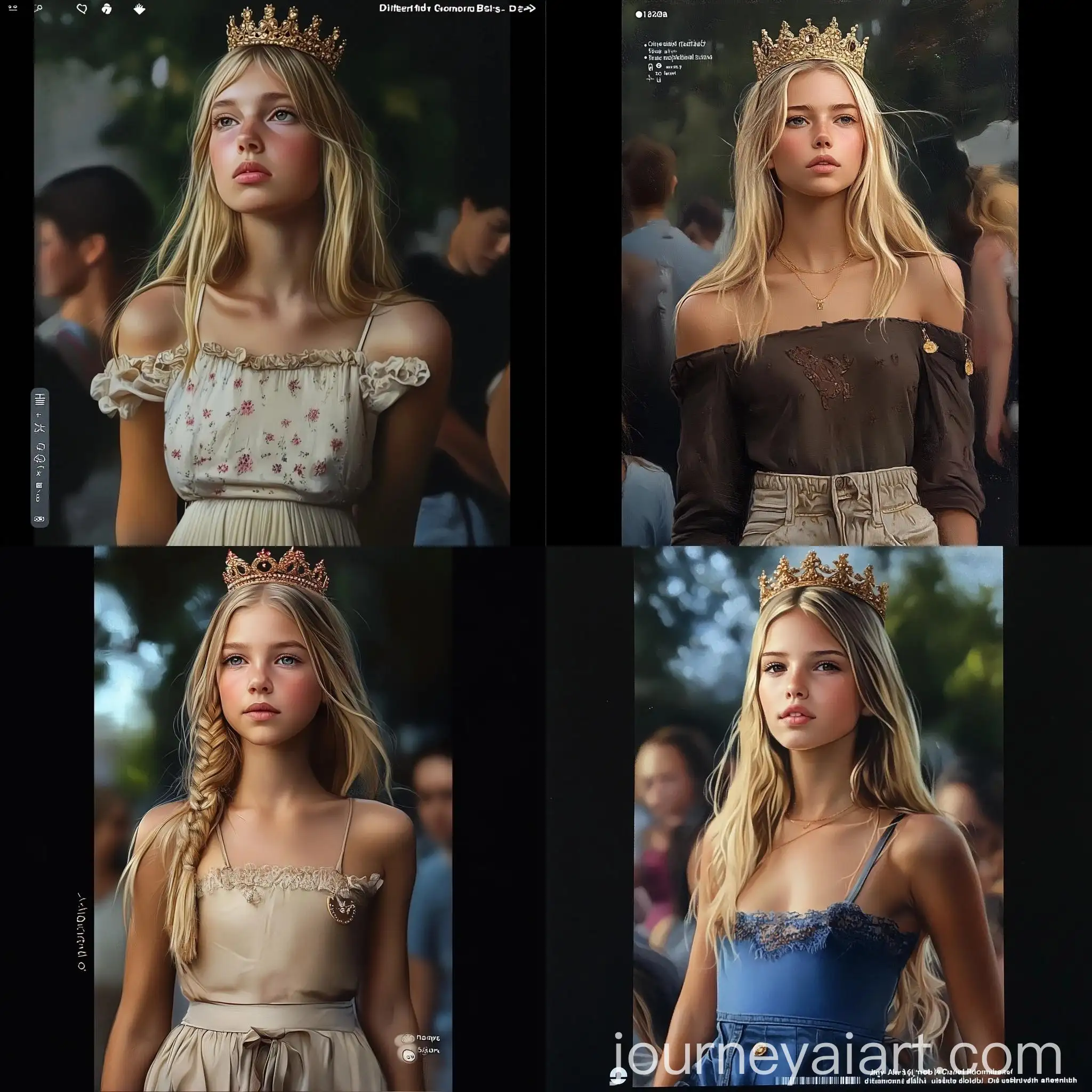 Portrait-of-a-Blond-Girl-Wearing-a-Crown-in-Whimsical-Style