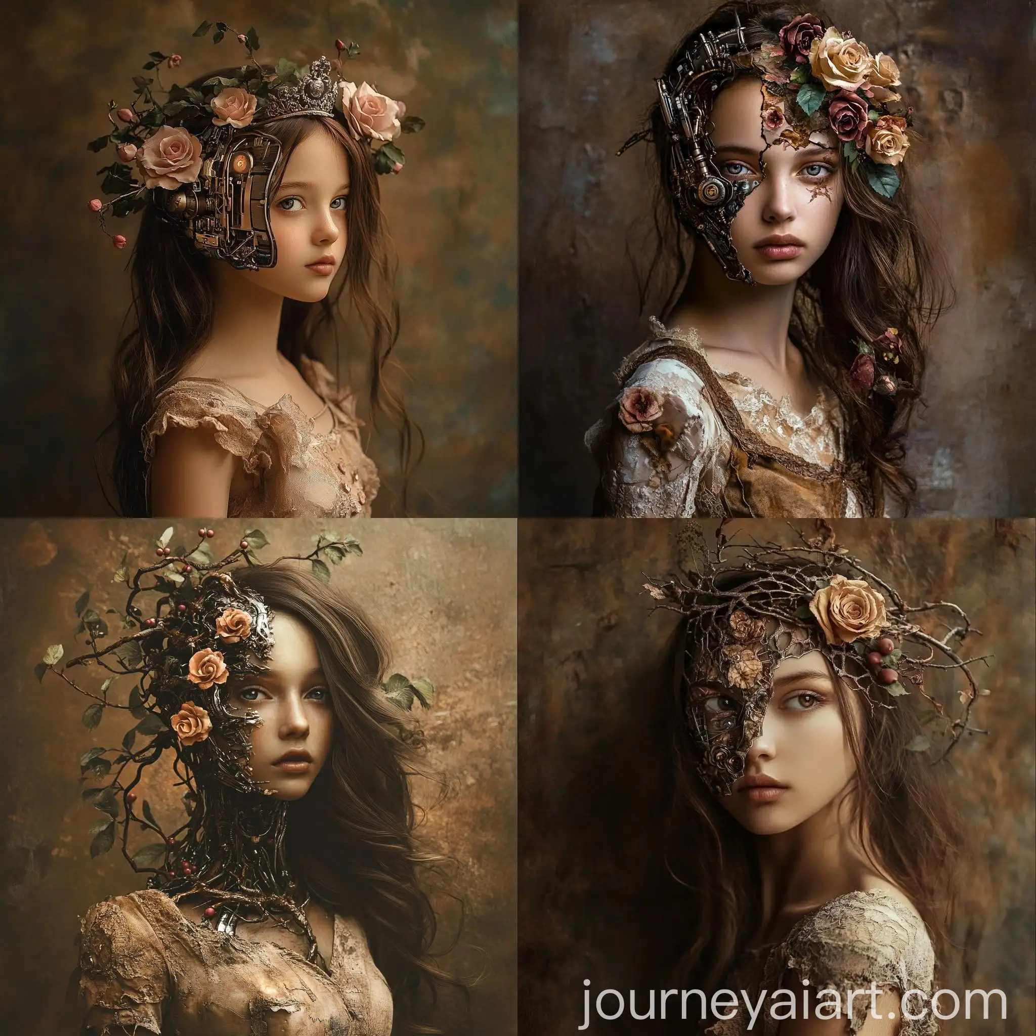 Intriguing-Fantasy-Style-Portrait-of-a-Young-Girl-with-Metal-and-Floral-Elements