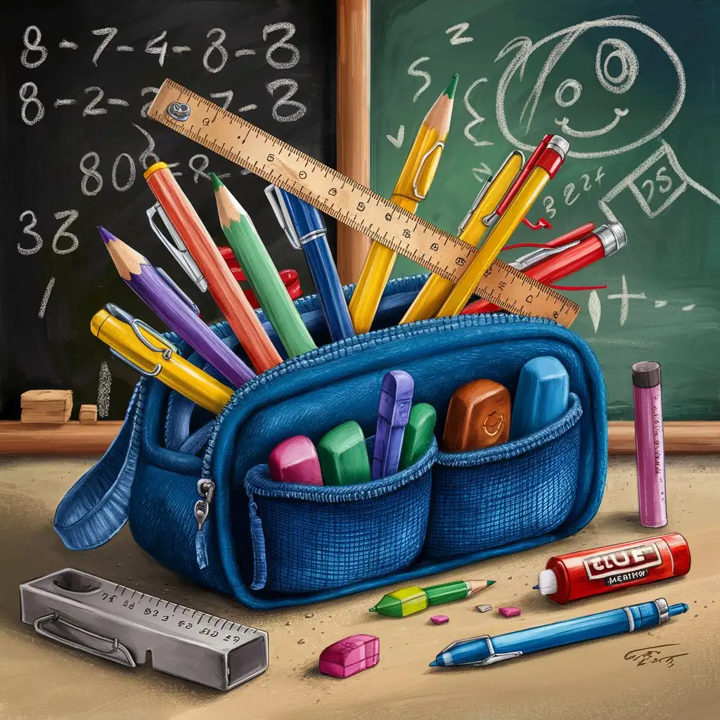 School-Stationery-Supplies-Drawn-in-Vibrant-Colors