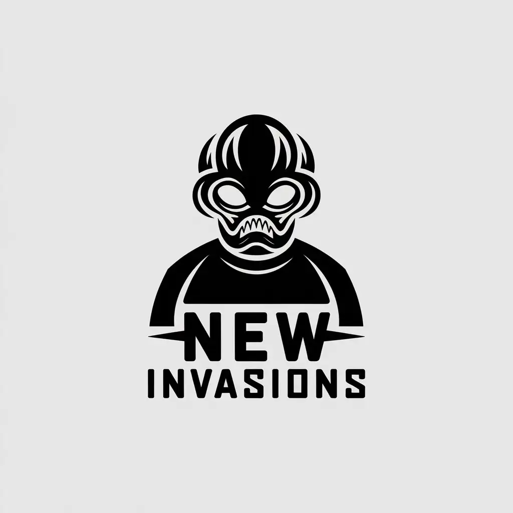 LOGO-Design-For-New-Invasions-Minimalistic-Xenomorph-Shirt-Design