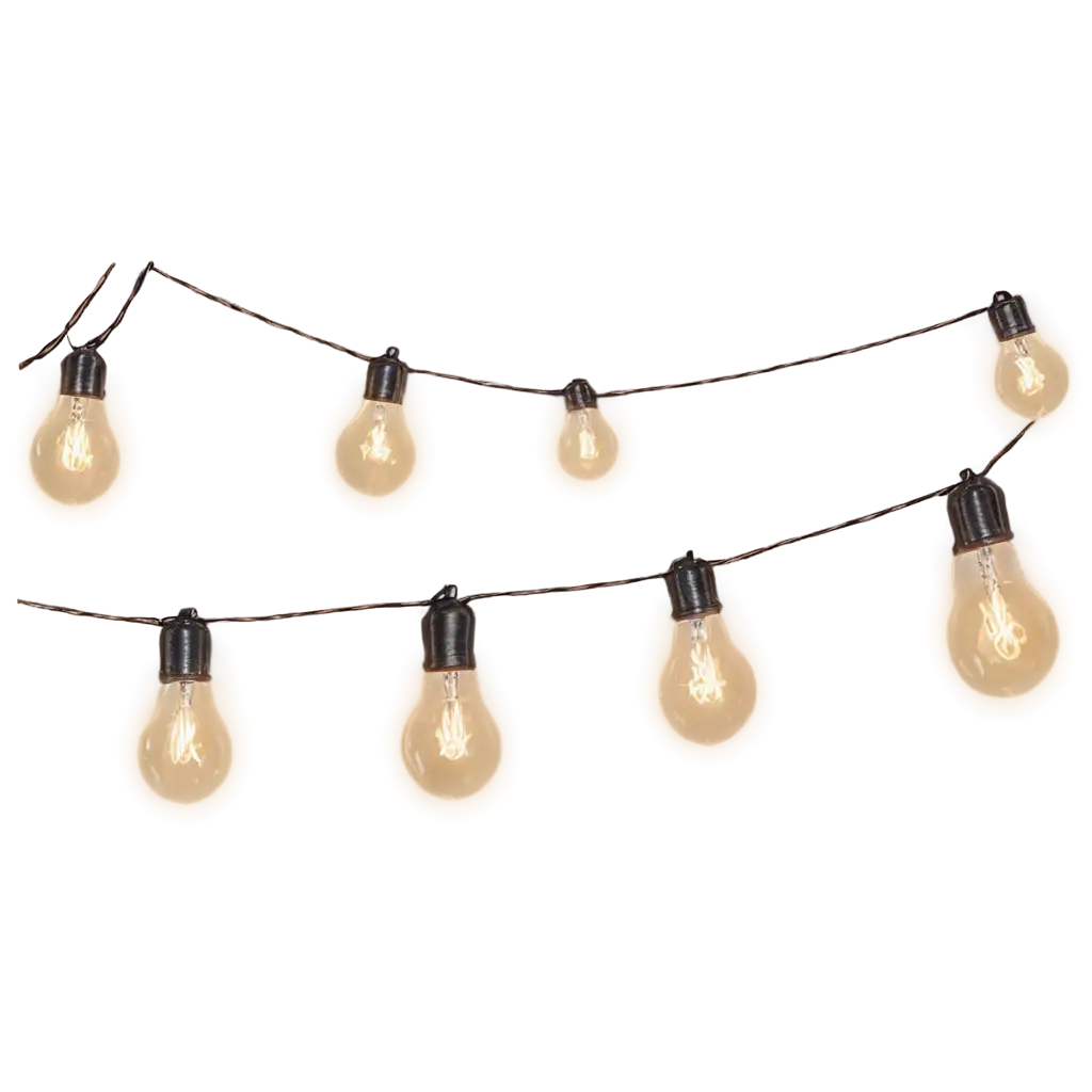 HighQuality-PNG-Garland-with-Large-Light-Bulbs-for-Creative-Designs