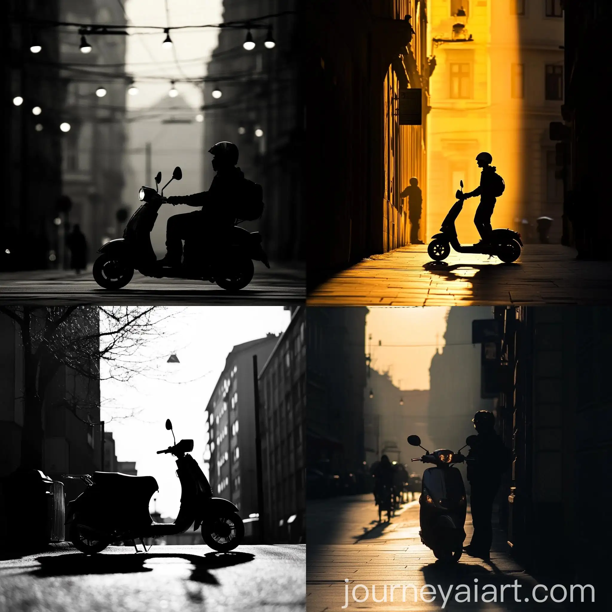 Sleek-Scooter-Silhouette-in-Zagreb-Cityscape