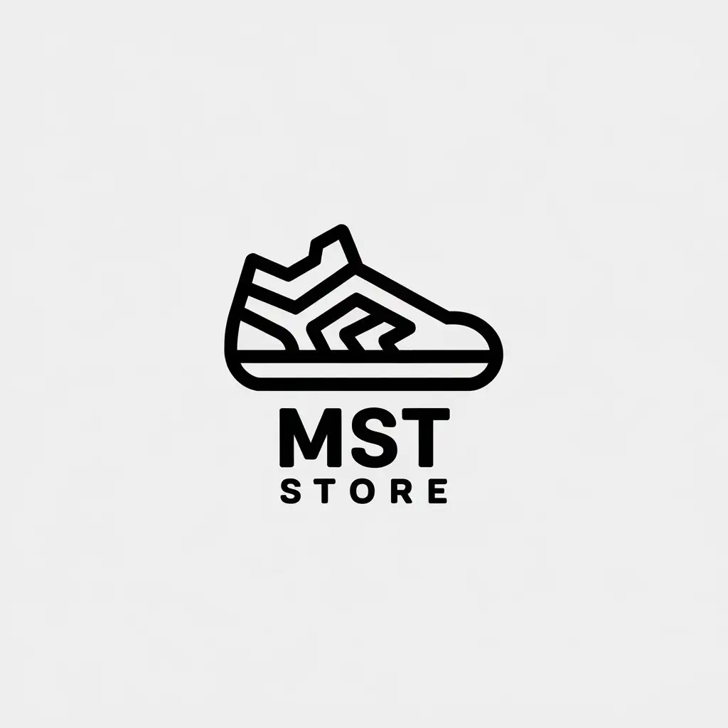 LOGO Design for MST Store Minimalistic Shoes Symbol for Sports Fitness Industry