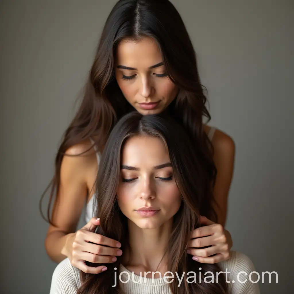 Woman-Holding-Another-Womans-Chin-inAI-Art-Prompt-Expansion-a-Gentle-Pose