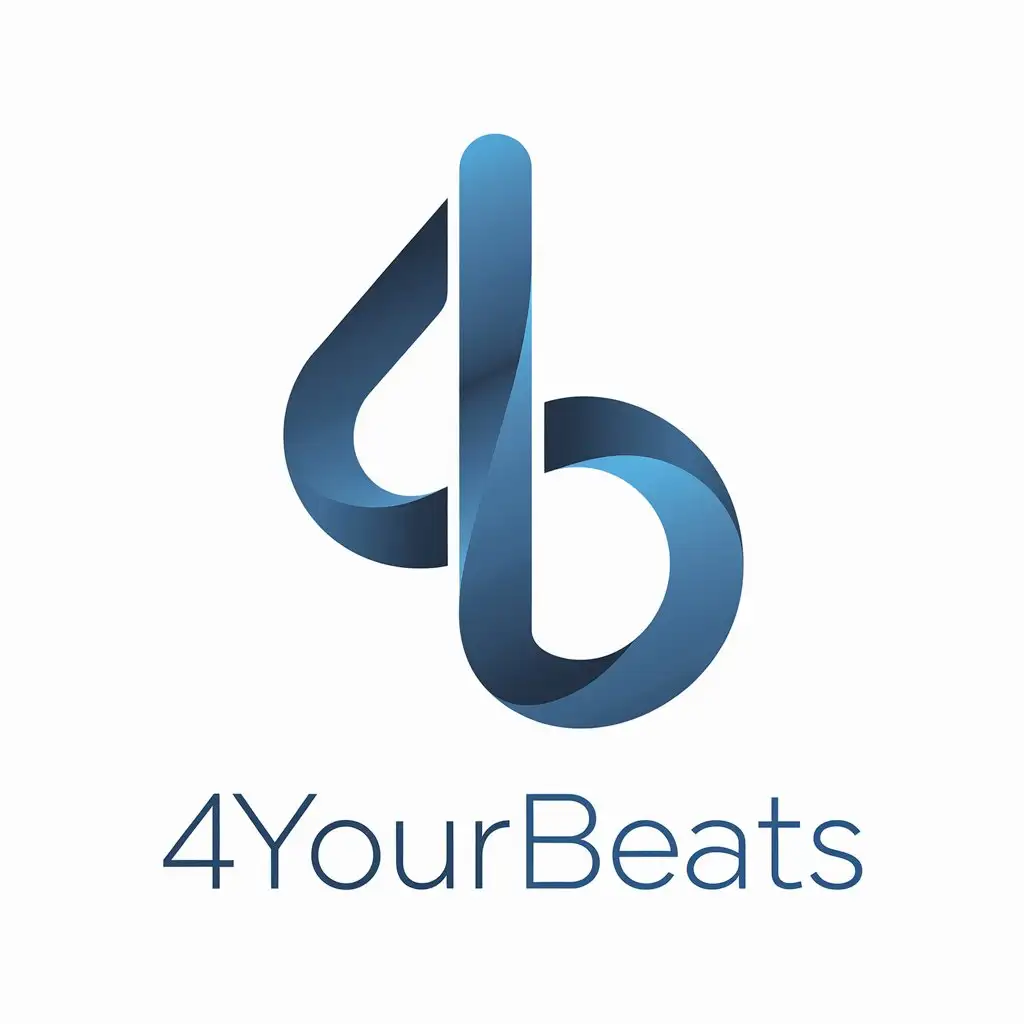 Minimalist Logo Design for 4yourbeats App A Modern Approach to Musical Precision