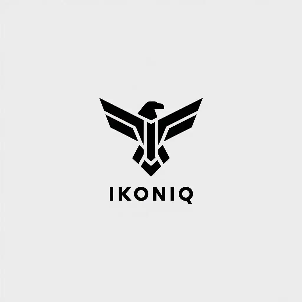 LOGO Design for IKONIQ Minimalistic Eagle Emblem for Automotive Industry