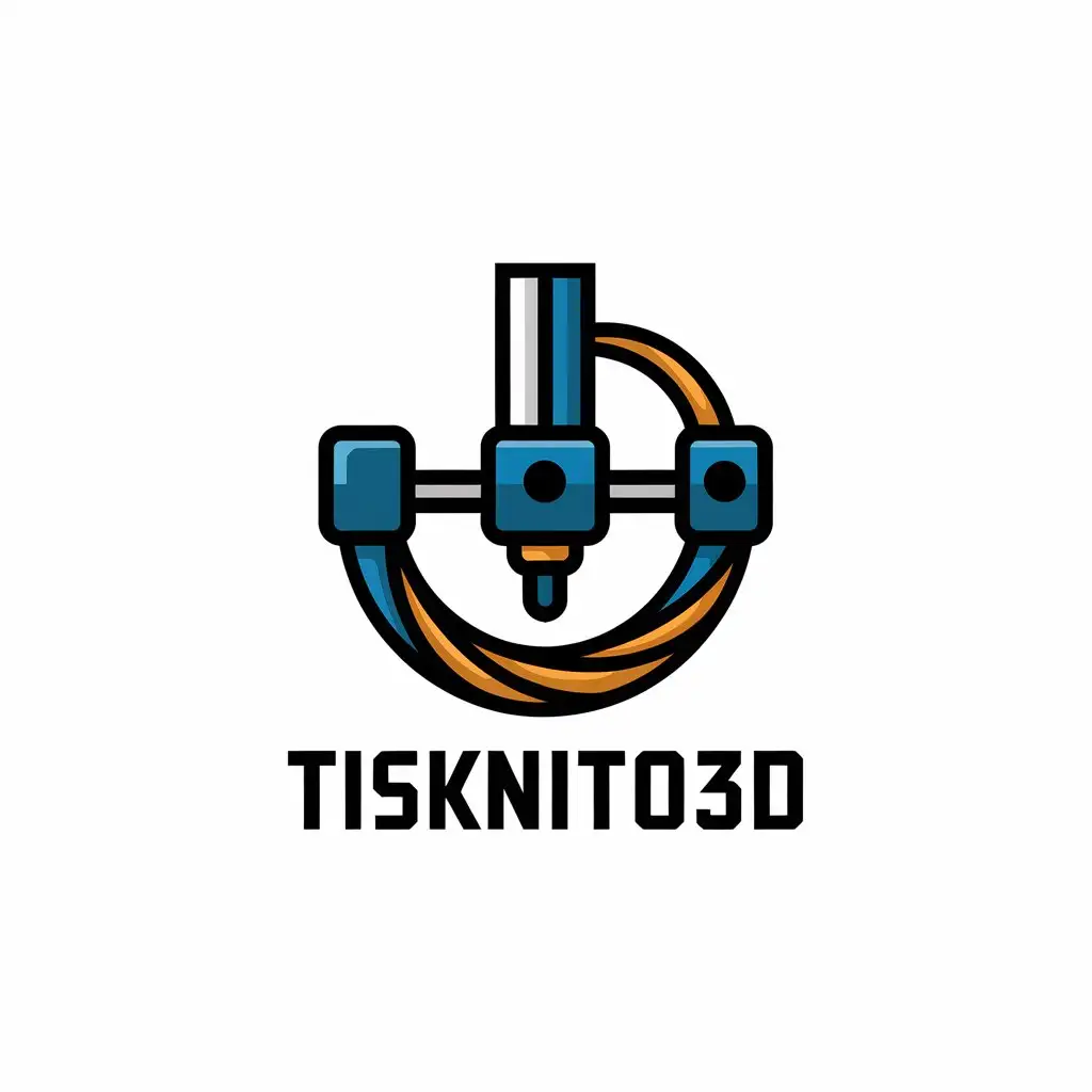 LOGO Design for TISKNITO3D 3D Technology Symbol with Modern and Sleek Style